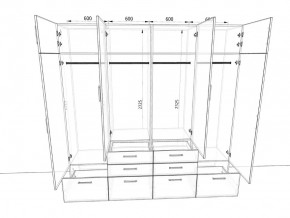 Шкаф распашной 2400А Антрацит в Сатке - satka.magazinmebel.ru | фото - изображение 2