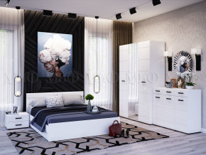 Спальня Нэнси New МДФ Белый глянец холодный, Белый в Сатке - satka.magazinmebel.ru | фото