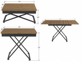 Стол универсальный трансформируемый Генри дуб шерман в Сатке - satka.magazinmebel.ru | фото - изображение 2