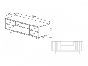 Тумба для ТВА Moderno-1400 Ф5 в Сатке - satka.magazinmebel.ru | фото - изображение 5