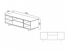 Тумба для ТВА Moderno-1400 Ф6 в Сатке - satka.magazinmebel.ru | фото - изображение 4