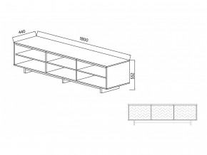 Тумба для ТВА Moderno-1800 Ф1 в Сатке - satka.magazinmebel.ru | фото - изображение 2