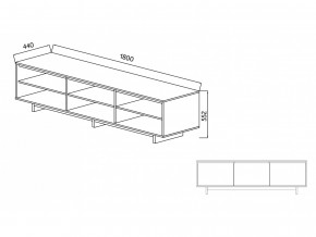 Тумба для ТВА Moderno-1800 Ф6 в Сатке - satka.magazinmebel.ru | фото - изображение 4