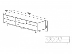 Тумба для ТВА Moderno-1800 В-1 Ф2 в Сатке - satka.magazinmebel.ru | фото - изображение 4