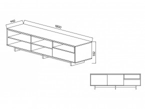 Тумба для ТВА Moderno-1800 В-1 Ф6 в Сатке - satka.magazinmebel.ru | фото - изображение 4