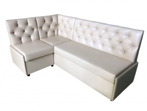 Угловой диван Призма со стяжками белый со спальным местом в Сатке - satka.magazinmebel.ru | фото