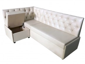 Угловой диван Призма со стяжками белый со спальным местом в Сатке - satka.magazinmebel.ru | фото - изображение 2