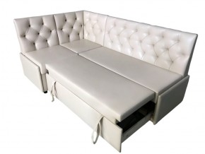 Угловой диван Призма со стяжками белый со спальным местом в Сатке - satka.magazinmebel.ru | фото - изображение 3