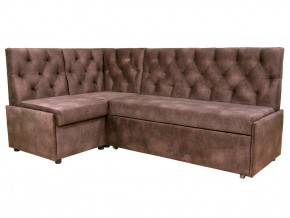 Угловой диван Призма со стяжкми коричневый со спальным местом в Сатке - satka.magazinmebel.ru | фото