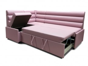 Угловой диван Призма Валики со спальным местом розовый в Сатке - satka.magazinmebel.ru | фото - изображение 2